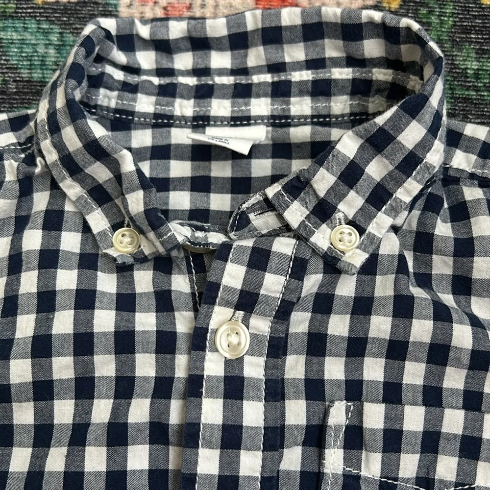 Gap Toddler Boy Check Button Down, Size 18-24 Months